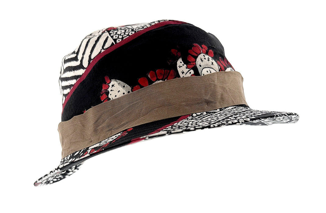 Dolce & Gabbana Silk White Red Printed Sun Hat-Adult M