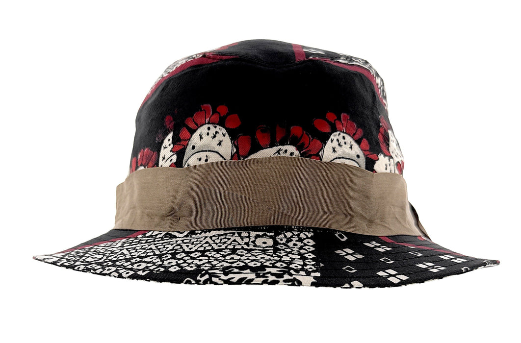 Dolce & Gabbana Silk White Red Printed Sun Hat-Adult M