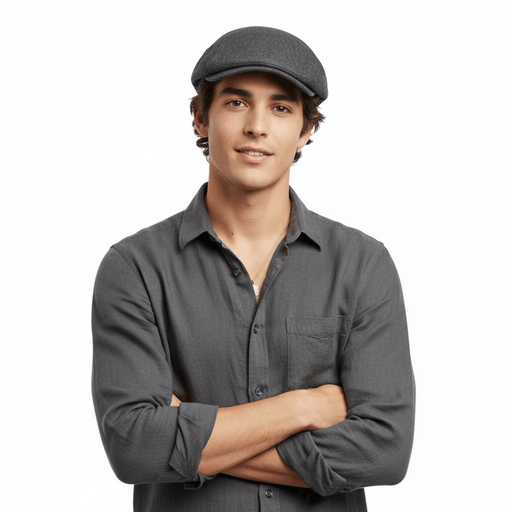Dolce & Gabbana Black Linen Vintage Flat Cap-58