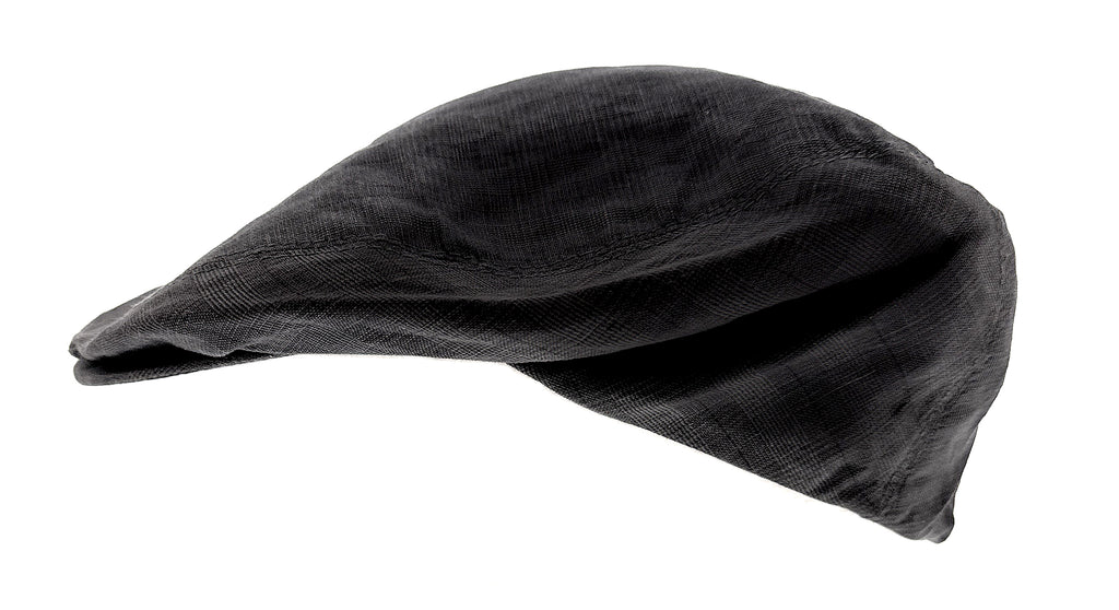 Dolce & Gabbana Black Linen Blend Vintage Flat Cap-58