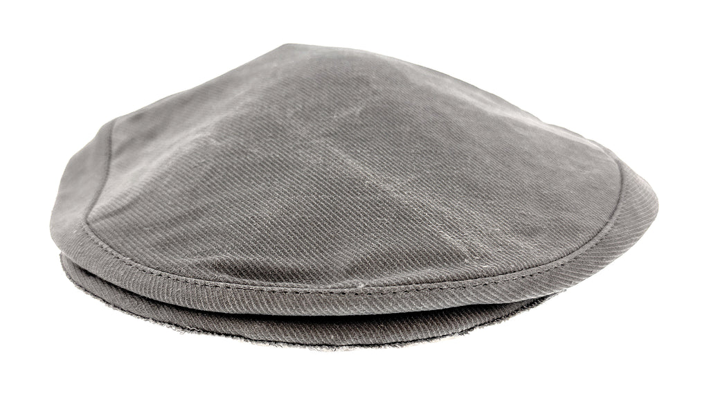 Dolce & Gabbana Light Grey Vintage Print  Linen Blend Flat Cap-