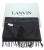 Lanvin Blue Patterned Pure Cashmere Scarf