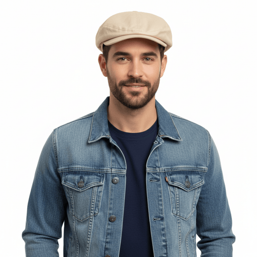Dolce & Gabbana Ivory Frayed Cotton Signature Flat Cap