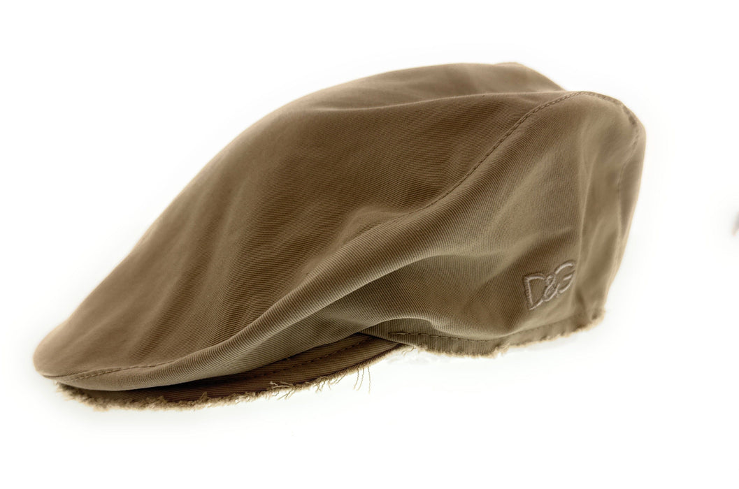 Dolce & Gabbana Ivory Cotton Signature Flat Cap