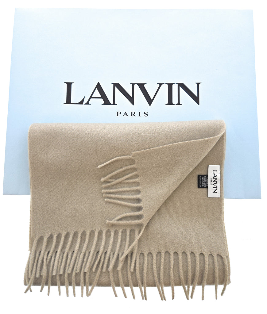 Lanvin Beige Timeless Pure Cashmere Scarf