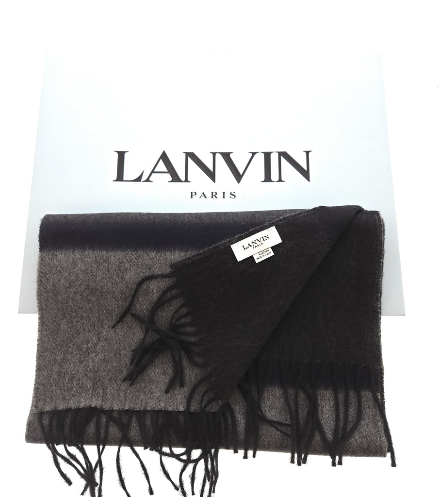 Lanvin Gray Classic Pure Cashmere Scarf