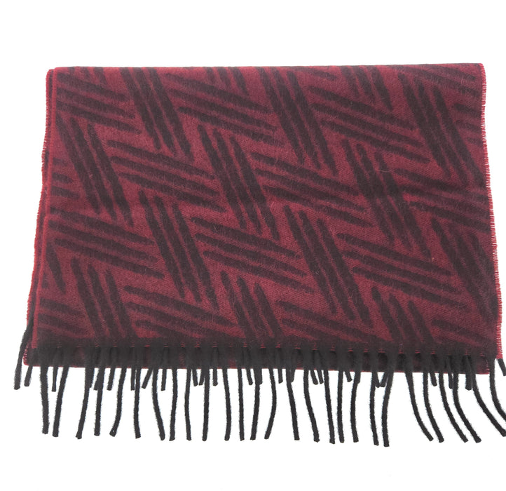 Lanvin Red Rich Burgundy 100% Cashmere Scarf