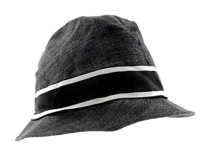 Dolce & Gabbana Grey Silk Blend Bucket with Bow Band -Adult S