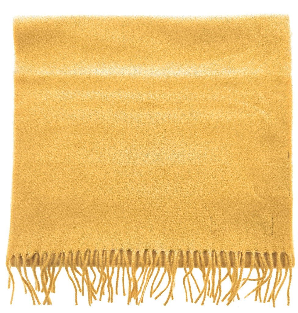 Lanvin Mustard Luxurious Modern Pure Cashmere Scarf