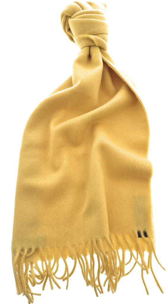 Lanvin Yellow Luxurious Modern 100% Cashmere Scarf