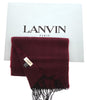 Lanvin Burgundy Luxurious Modern Pure Virgin Wool Scarf