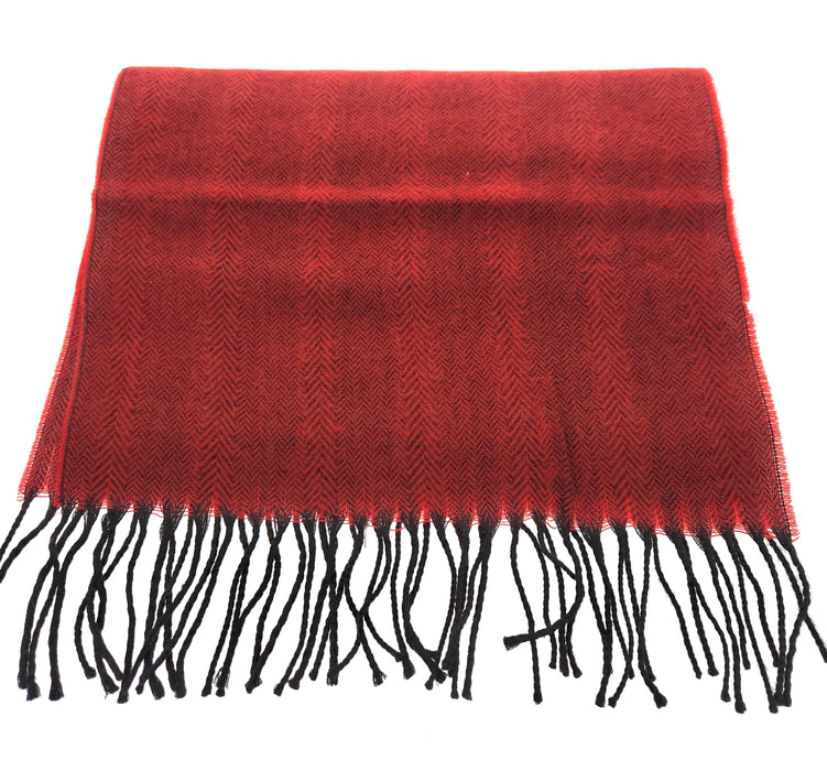 Lanvin Bright Red Luxurious Modern 100% Virgin Wool Scarf