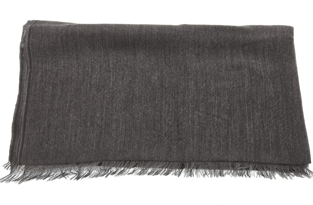 Lanvin Gray Luxurious Modern 100% Cashmere Scarf