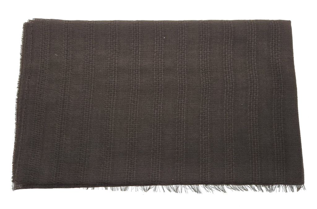 Lanvin Brown Luxurious Modern Cashmere SIlk Blend Scarf