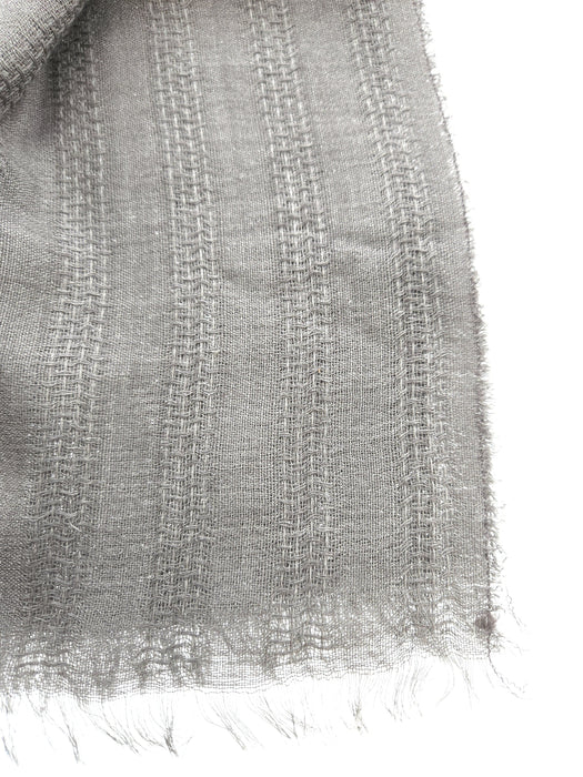 Lanvin Taupe Luxurious Modern Cashmere SIlk Blend Scarf