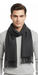 Lanvin Black Luxurious Modern 100% Wool Scarf