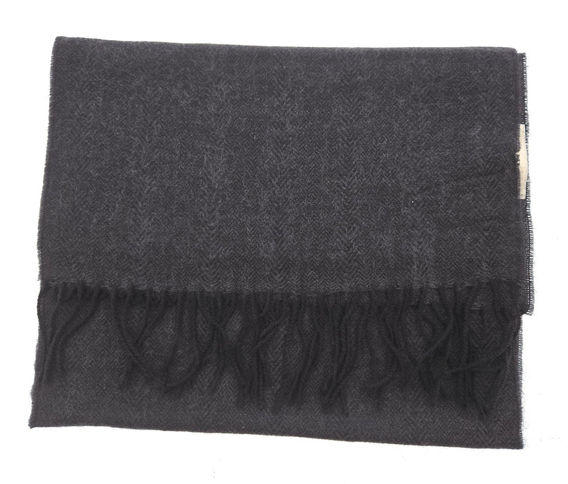 Lanvin Black Luxurious Modern 100% Wool Scarf
