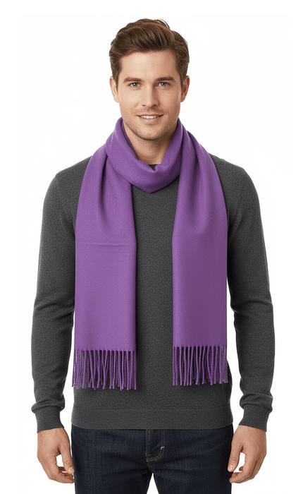 Lanvin Lavander Luxurious Modern 100% Wool Scarf