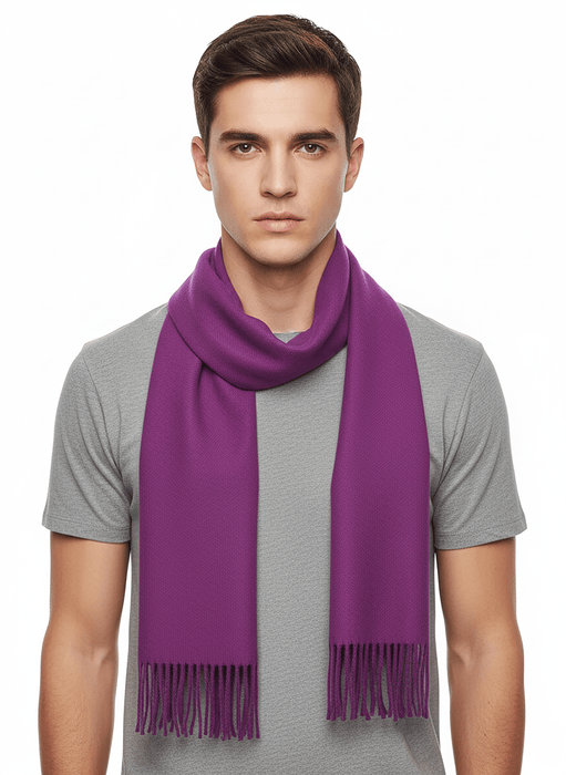 Lanvin Purple Luxurious Modern 100% Wool Scarf
