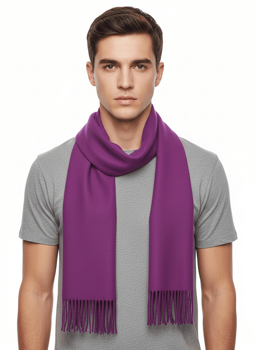 Lanvin Purple Luxurious Modern 100% Wool Scarf