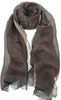 Lanvin Linen-Cotton Blend Scarf – Lightweight Brown Wrap,  Breathable Design