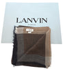 Lanvin Linen-Cotton Blend Scarf – Lightweight Brown Wrap,  Breathable Design