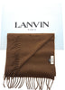 Lanvin Pure Cashmere Scarf – Classic Brown Wrap,  Luxuriously Soft