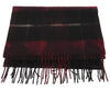 Lanvin Pure Wool Scarf – Plaid Burgundy and Black,  Fringed Winter Wrap