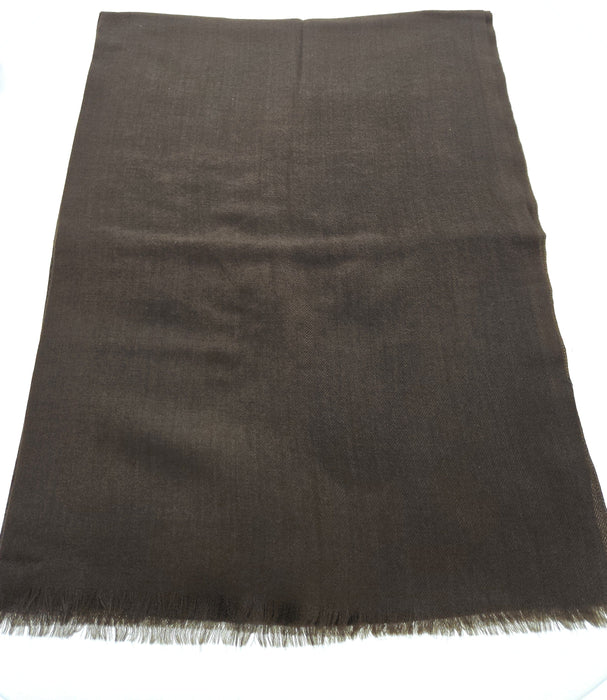 Lanvin 100% Cashmere Scarf – Luxurious Brown Wrap, Lightweight Elegance