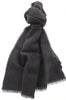 Lanvin 100% Wool Scarf – Black Geometric Pattern,Lightweight Elegance