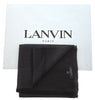 Lanvin Pure Wool Scarf – Black Geometric Pattern,Lightweight Elegance