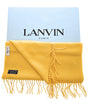 Lanvin Soft Luxurious Cashmere and Wool Yellow Fringe Scarf