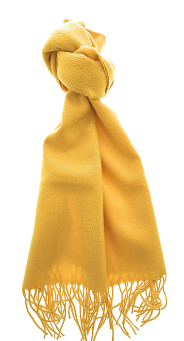 Lanvin Soft Luxurious Cashmere blend Yellow Fringe Scarf