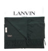 Lanvin Soft Luxurious Cashmere and Wool Green Fringe Scarf