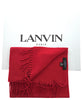 Lanvin Soft Luxurious Pure Wool Red Fringe Scarf