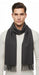 Lanvin 100% Wool Taupe Grey Scarf with Fringed Edges Luxury Accessory