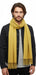 Lanvin Soft Luxurious Cashmere and Wool Yellow Fringe Scarf