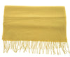 Lanvin Soft Luxurious Cashmere and Wool Yellow Fringe Scarf