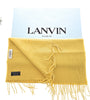 Lanvin Soft Luxurious Cashmere and Wool Yellow Fringe Scarf