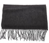 Luxurious Cashemere Blend Scarf with Fringed Ends -  Charcoal Grey