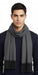 Lanvin 100% Wool Scarf - Lightweight Grey Wrap with Fringe