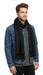 Lanvin 100% Wool Scarf - Black Luxurious Wrap with Fringe