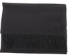 Lanvin Pure Wool Scarf - Black Luxurious Wrap with Fringe