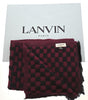 Lanvin Soft Luxurious Pure Wool Red Fringe Scarf