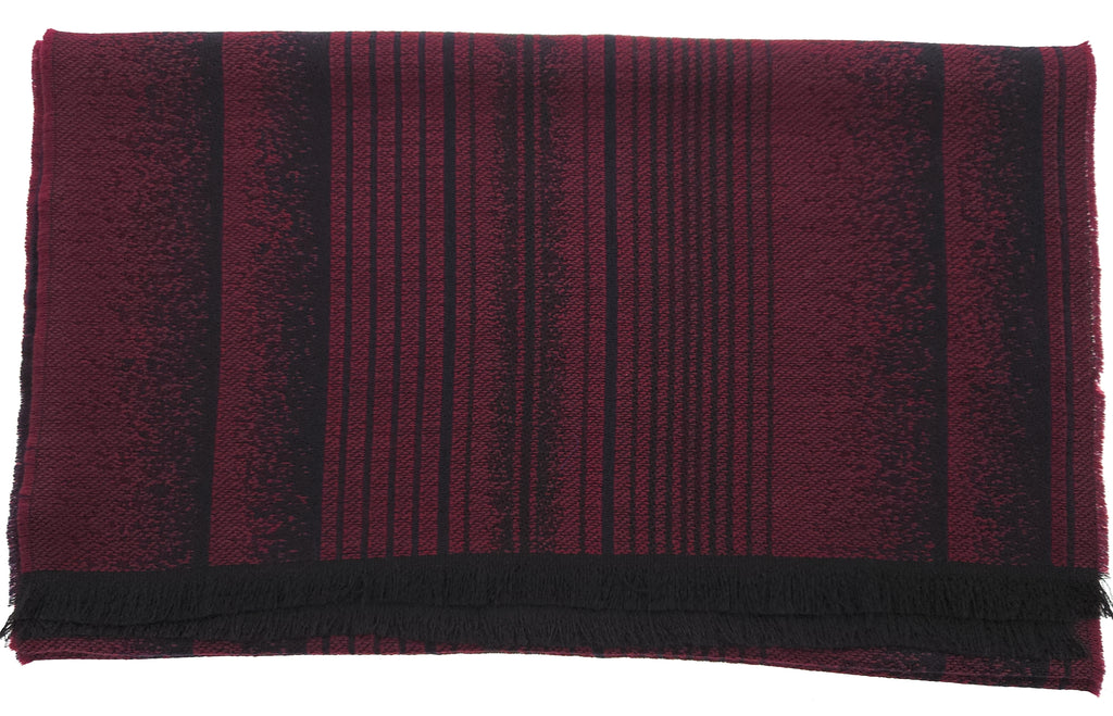 Lanvin Soft Luxurious Pure Wool red Fringe Scarf