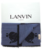 Lanvin Soft Luxurious Pure Wool blue Fringe Scarf