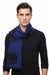 Lanvin Soft Luxurious 100% Wool blue Fringe Scarf