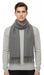 Lanvin Soft Grey Wool Scarf with Fringed Edges