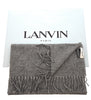 Lanvin Soft Grey Wool Scarf with Fringed Edges