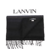 Lanvin Soft Luxurious Pure Cashmere Blue Fringe Scarf